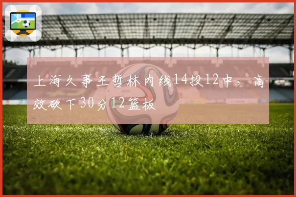 上海久事王哲林内线14投12中，高效砍下30分12篮板